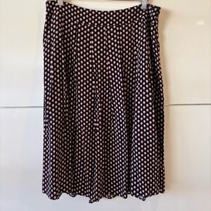 Talbots black pink pattern skirt size 10 NWT